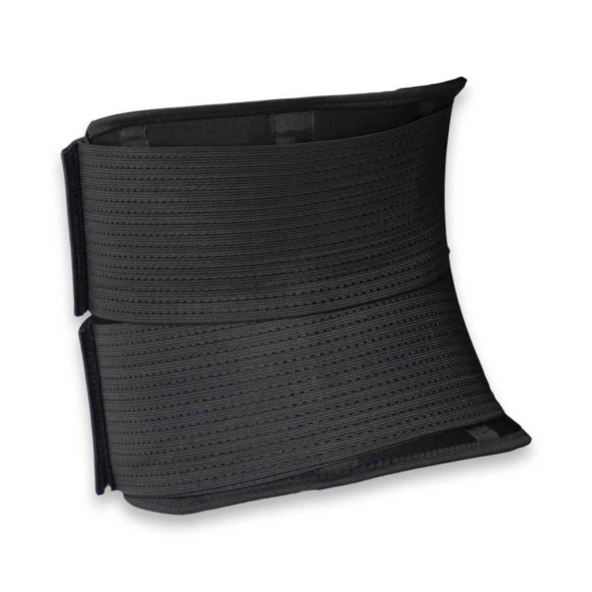 FatouFIT Waist Trainer side view showing full midsection coverage and adjustable double compression strap design, made with neoprene fabric.