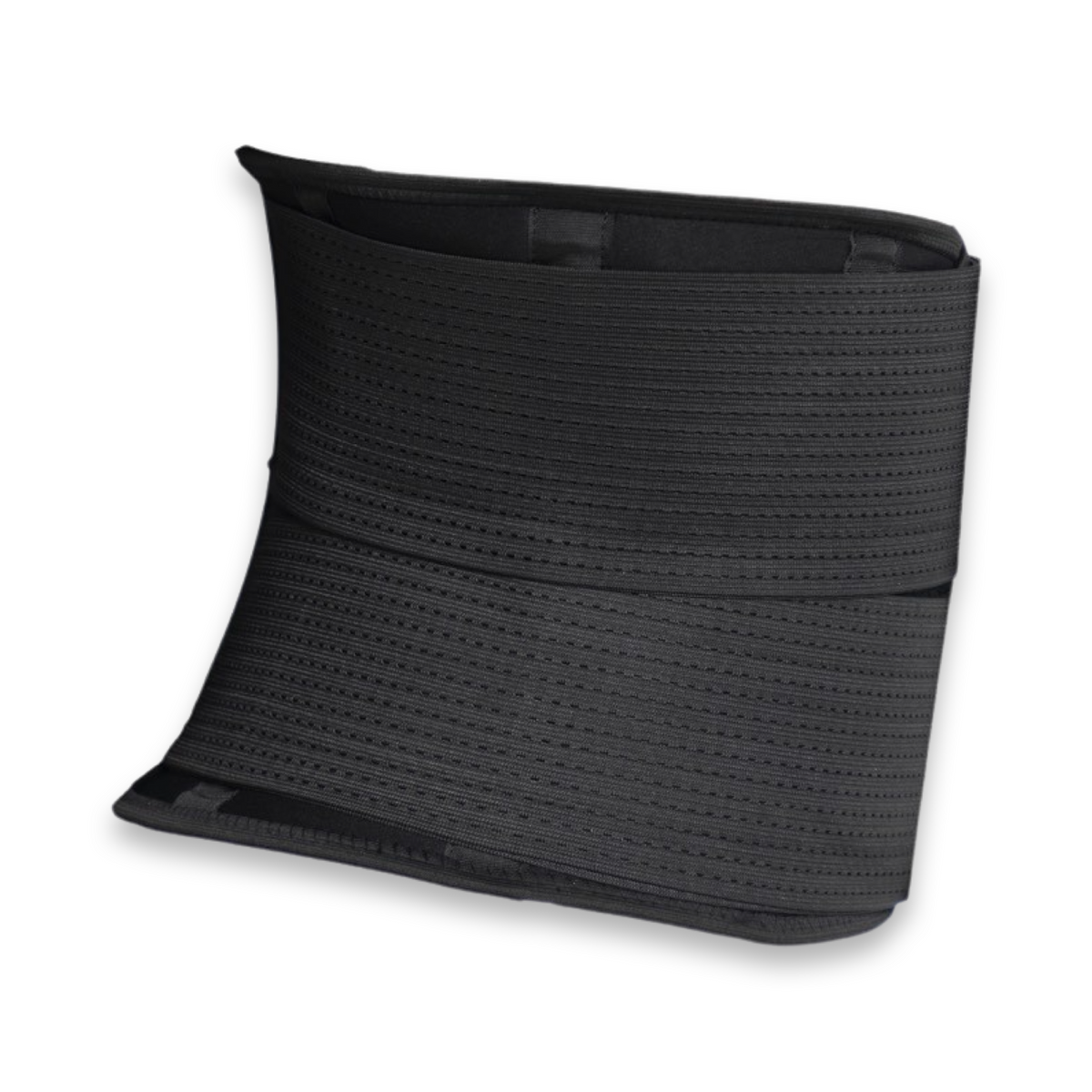 FatouFIT Waist Trainer side view showing full midsection coverage and adjustable double compression strap design, made with neoprene fabric.